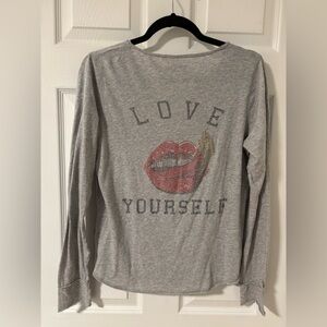 Pre-Owned Zadig & Voltaire 'Love Yourself' Long Sleeve Shirt - Size S